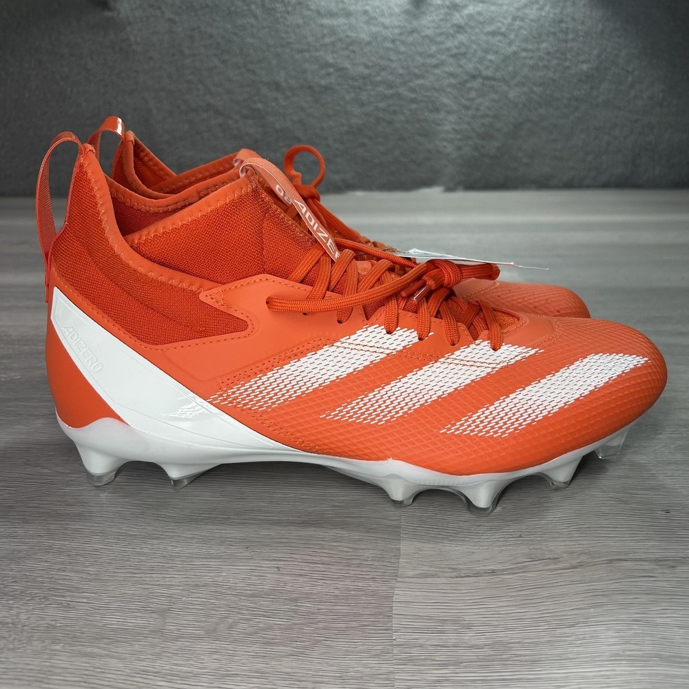 NEW Adidas Adizero Impact Football Cleats‎ Shoes Mens 13 Orange IH7465 Molded